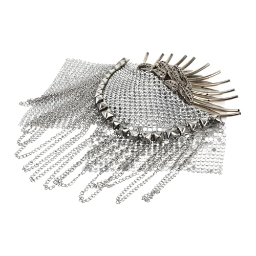 LIOOBO Schulterklappe Brosche Hochwertiger Multifunktional als Schulterepaulette und Anstecknadel Silberfarben Passend für Anzüge Bühnenoutfits und Partys Langlebiges Modeaccessoire von LIOOBO