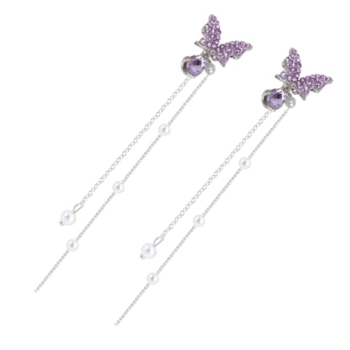 LIOOBO Silber Schmetterling Ohrstecker mit Langen Quasten und Perlen Umweltfreundlich Langlebig Multifunktional Damen Ohrhänger für Party und Alltag LIOOBO Silber Schmetterling Ohrstecker mit Langen Quasten und Perlen Umweltfreundlich Langlebig Multifunktional Damen Ohrhänger für Party und Alltag von LIOOBO