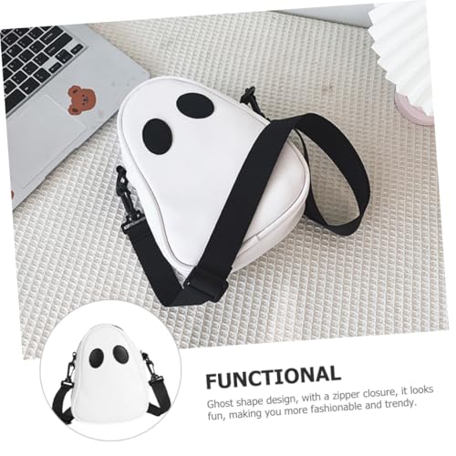 LIOOBO Spooky Crossbody Bag Damen Kleinschultertasche Halloween Ghost Purse Leicht und Vielseitig mit Auffälligem Farbkontrast und Originellem Geisterdesign für Alltag und Party von LIOOBO