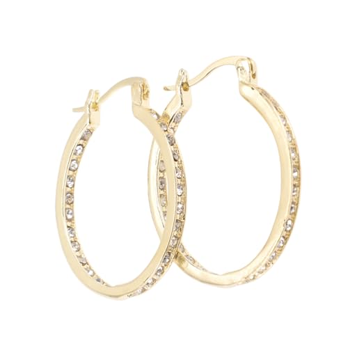 LIOOBO Strass Ohrringe Kreisförmig Glänzend Damen Ohrschmuck Modeaccessoire Komfortabel Für Alltag und Party Geschenkidee von LIOOBO