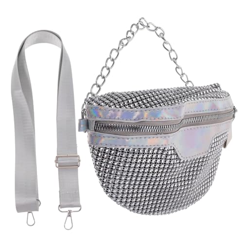 LIOOBO Stylische Bauchtasche Damen mit Glänzenden Strasssteinen Hüfttasche für Alltag Reisen und Outdoor Leichte Damen Fanny Pack zum Sicheren Verstauen von Handy Schlüssel Geldbörse von LIOOBO