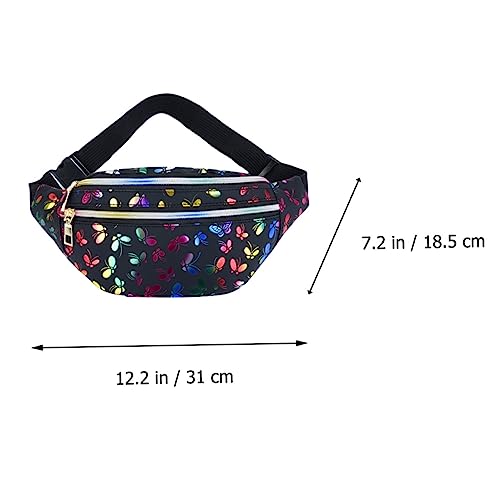 LIOOBO Tasche Crossbody Für Damen Umhängetasche Mit Bedrucktem Muster Hüfttasche Schwarz Brusttasche Praktisch Handytasche Leicht Und Tragbar von LIOOBO