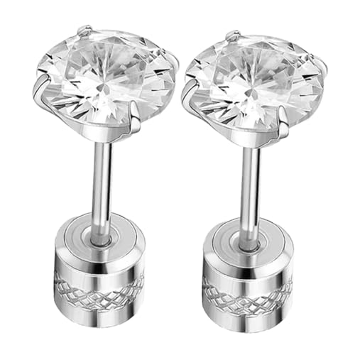 LIOOBO Unisex Ohrstecker Damen Edelstahl Zirkonia Ohrschmuck Modisch Leicht Hautverträglich Rhinestone Statement Ohrringe von LIOOBO