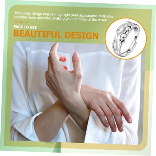 LIOOBO Verstellbarer Damenring Offenes Design Dreifach Verschlungenes Kupfer Schmuck Weihnachten Elegant Minimalistisch von LIOOBO