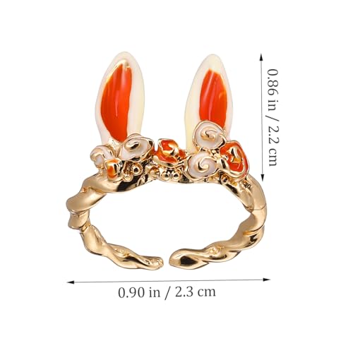LIOOBO Kaninchenohren Open Ring Verstellbarer Damen-tierring Modefester Fingerschmuck Für Teenager-mädchen Party-accessoire von LIOOBO