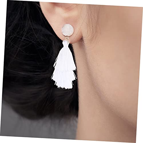 LIOOBO Mehrlagige Baumwollfransen-ohrringe Mit Quasten-design Böhmische Zopf-ohrhänger Als Statement-schmuck Für Sommer Hochzeit Und Alltag von LIOOBO