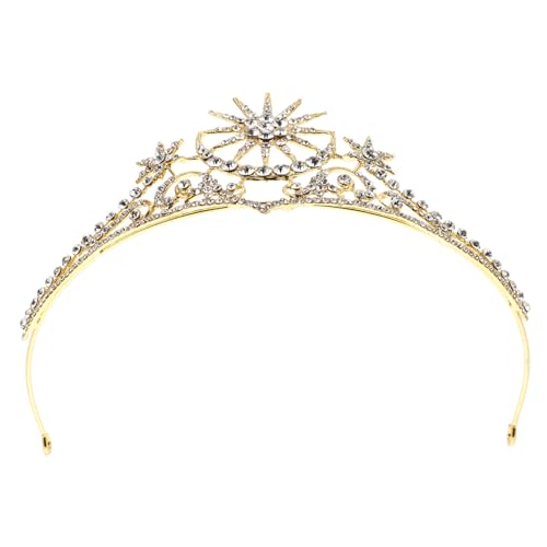 LIOOBO Vintage Hochzeitskrone mit Strasssteinen Tiara für Mädchen für Hochzeiten Geburtstagsfeiern und Besondere Anlässe Eleganter Kopfschmuck für Braut von LIOOBO