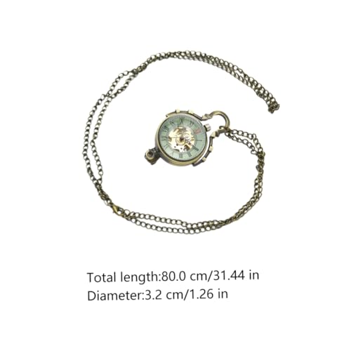 LIOOBO Vintage Mechanische Taschenuhr als Filigrane Kettenuhr Hohlkugel Design Bronzefarben Leichte Legierung Modisches Kleidungsschmuck Accessoire als für Damen und Herren von LIOOBO