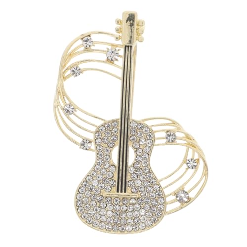 LIOOBO Vintage Violin Brosche mit Strass Musiknoten Leicht und Elegant Künstlerisches Design für Damenkleider Anstecknadel für Hochzeit Geburtstag und Besondere Anlässe von LIOOBO