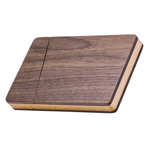 LIOOBO Holz Visitenkartenhalter Aus Walnussholz Elegante Magnetische Box Für Kreditkarten Praktische Aufbewahrung Für Geschäftskarten Für Männer Im Business von LIOOBO