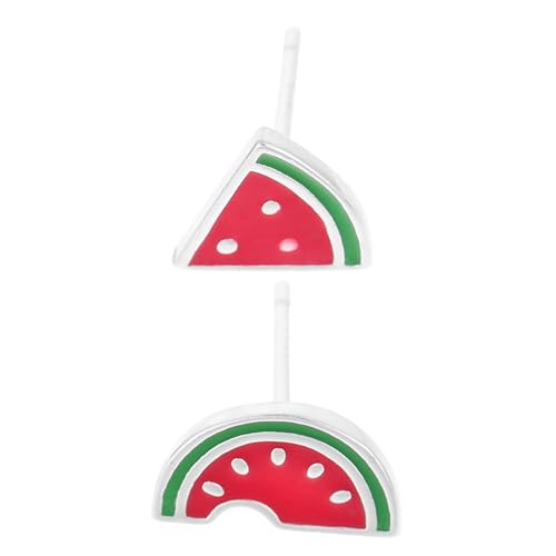 LIOOBO Wassermelonen Ohrstecker Damen Silber Sommerliche Frucht Ohrringe Modischer Schmuck für Alltag Party von LIOOBO