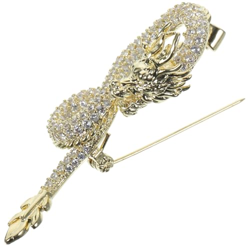 LIOOBO Wunderschöne Drachenbrosche Metall Kreative Anstecknadel für Chinesischen Stil für Kleidung Anzüge Hochzeiten und Besondere Anlässe mit Einzigartigem Design und Symbol für Glück von LIOOBO