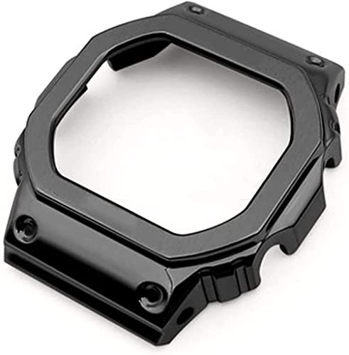 LIOONS Uhrenarmband Edelstahlgehäuse für Casio GW-B5600, DW-5600, GB-5600B - Schmetterling Design - 21 cm Silber Edelstahl Armband von LIOONS