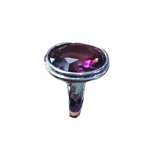 LIOYSIUT S925 Silber Gänseei Rosa Diamantring Zirkonia Ring Burgunderrot Taubenei Zirkon Vintage Ring Verlobungsring Geburtsstein Saphir Halo Verlobungsring für Frauen 8 von LIOYSIUT