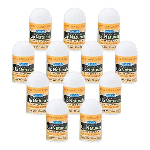 Essential Lip Naturals | Mini Lip Balm - 12 Count [SPF-15] (Vanilla Bean) von LIP NATURALS