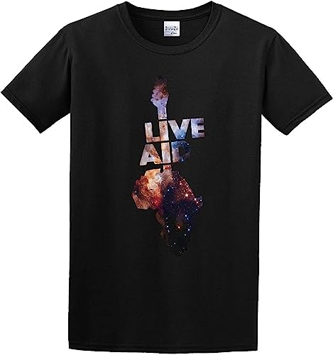 Live Aid T-Shirt Print Tees Short Sleeve O Neck for Men T-Shirts & Hemden(Large) von LIPENGH59