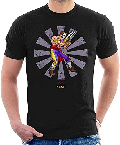 Vega Retro Japanese Street Fighter Men's T-Shirt Hemden(Small) von LIPENGH59