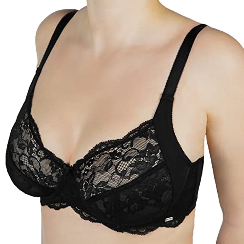 LIPERIA BHS für Damen Spitzen-BH, Komfort-BHS für Frauen, Sexy BH mit Bügeln & Ohne Körbchen, Atmungsaktive & Nicht Scheuernde Ivy Bra (Black,34C) von LIPERIA