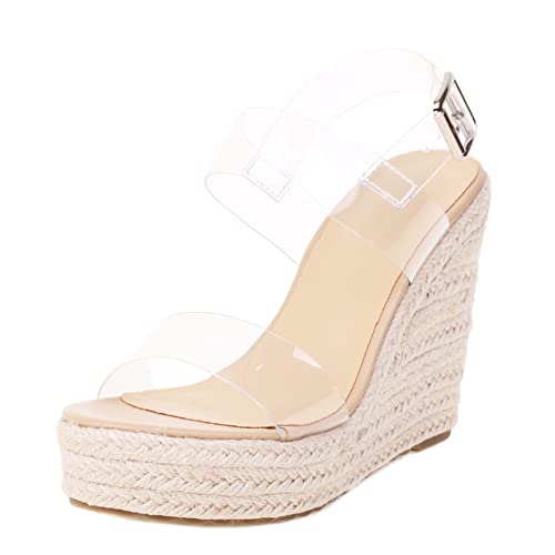 LIPIJIXI DaHerren Open Toe Espadrilles Dress Plateau Sandalen Wedge Knöchelriemchen Dress Sandalen Plateau Schnalle Stylish Wedges Sandalen Apricot Size 40 LIPIJIXI DaHerren Open Toe Espadrilles Dress Plateau Sandalen Wedge Knöchelriemchen Dress Sandalen Plateau Schnalle Stylish Wedges Sandalen Apricot Size 40 von LIPIJIXI