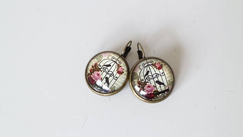 Handgemachte Mehrfarbige Vogelohrringe von LIPIKIBIJOUX