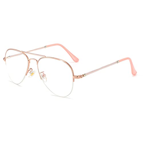 LIPIODOL Blaulichtfilter Brille Damen Herren Metall Frame Anti-Blaulicht Gläser UV Schutz Klassische Metallgestell Brille von LIPIODOL