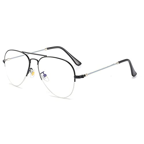 LIPIODOL Blaulichtfilter Brille Damen Herren Metall Frame Anti-Blaulicht Gläser UV Schutz Klassische Metallgestell Brille von LIPIODOL
