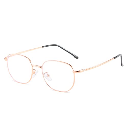 LIPIODOL Computerbrille Blaulichtfilter Brille Ohne Stärke Blue Light Glasses Metall Frame Runde Retro Brille Damen Herren Unisex von LIPIODOL