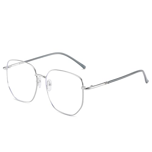 LIPIODOL Metall Frame Blaulichtfilter Brille Ohne Stärke Anti-Müdigkeit UV-Schutz Computerbrille Retro Rund Metallgestell Brillenfassung mit Brillenetuis und Brillenputztuch von LIPIODOL
