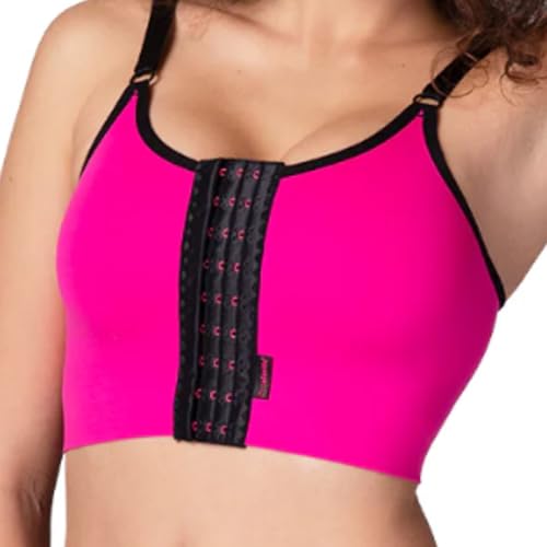 LIPOELASTIC PI Relax - Nahtloser Post-OP-BH mit Frontverschluss - Erste Phase nach Brustoperationen (DE/NL/SE/PL, Alphanumerisch, 3XL, Regular, Regular, Pink) von LIPOELASTIC