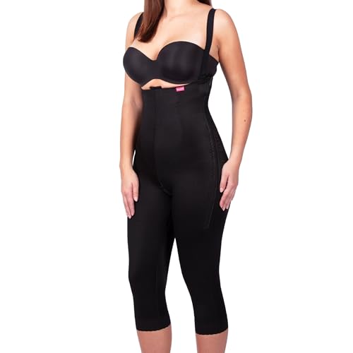 LIPOELASTIC VD Comfort – wadenlanger Kompressionsgürtel nach chirurgischen Eingriffen – beide Seiten gepolsterter Reißverschluss (Schwarz, 3XL) von LIPOELASTIC