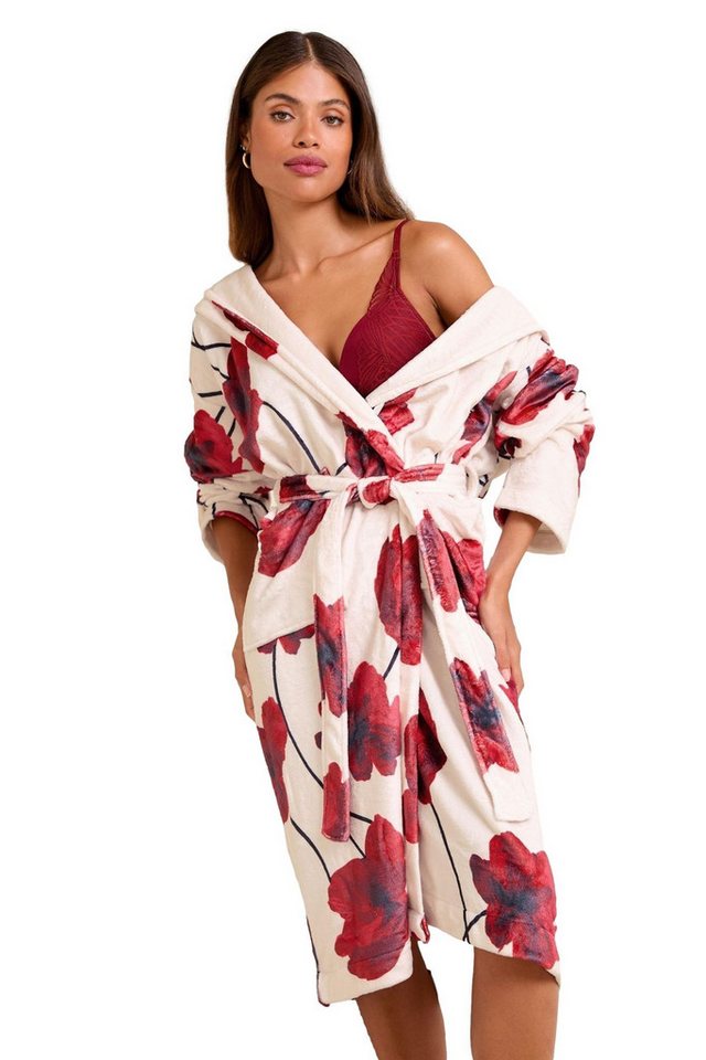 LIPSY Damenbademantel Lipsy Kuschliger Midi-Morgenmantel, Polyester von LIPSY