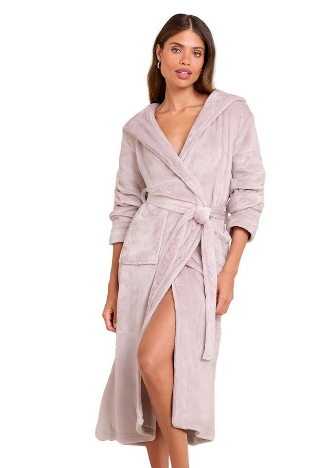 LIPSY Damenbademantel Lipsy Kuschliger Midi-Morgenmantel, Polyester von LIPSY