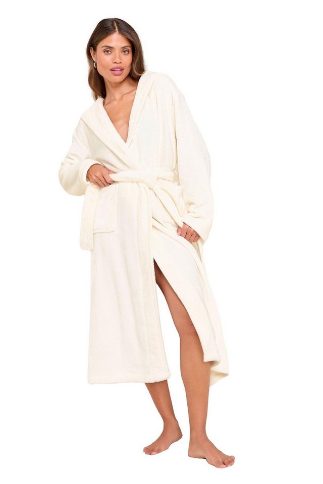 LIPSY Damenbademantel Lipsy Kuschliger Midi-Morgenmantel, Polyester von LIPSY