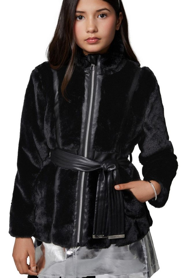 LIPSY Fellimitatmantel Lipsy Kunstfelljacke mit Gürtel (2-tlg) von LIPSY