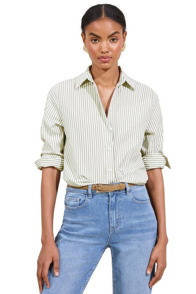 LIPSY Hemdbluse Lipsy Gestreiftes Popline-Hemd, Regular (1-tlg) von LIPSY