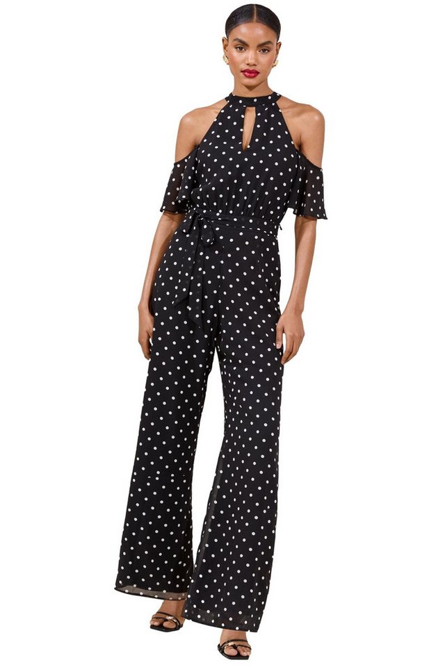 LIPSY Jumpsuit Lipsy Gepunkteter Overall mit Schulterausschnitten (1-tlg) von LIPSY