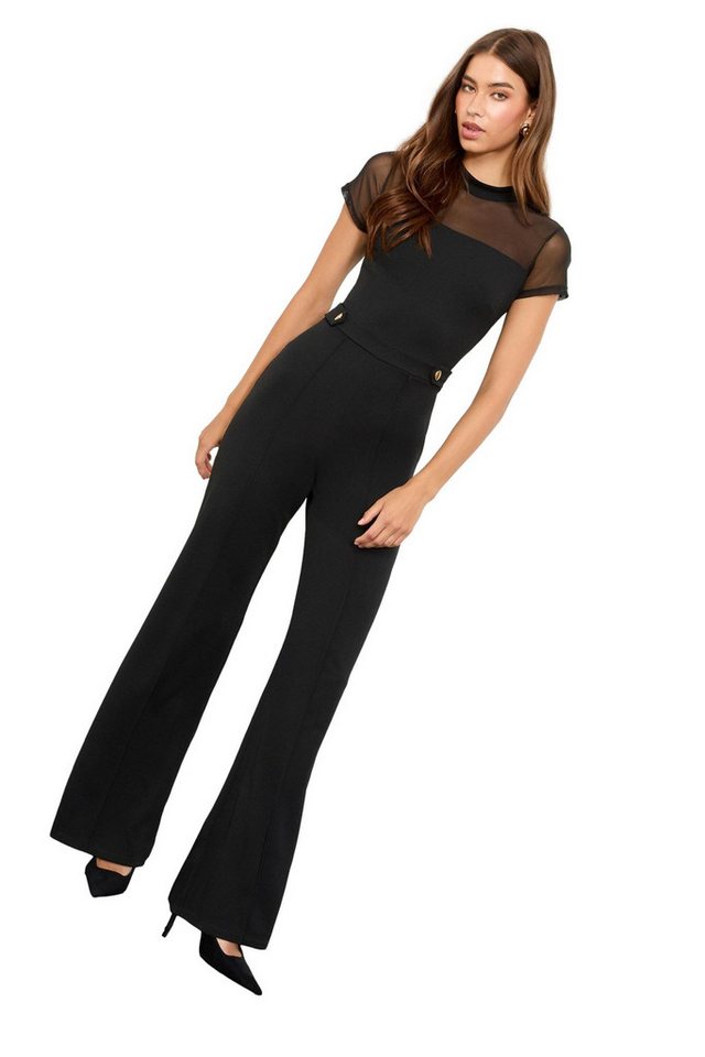 LIPSY Jumpsuit Lipsy Kurzärmeliger Overall mit Mesh, Regular (1-tlg) von LIPSY
