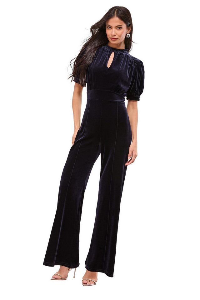 LIPSY Jumpsuit Lipsy Samt-Jumpsuit mit Punkten, Regular (1-tlg) von LIPSY