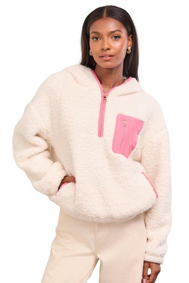 LIPSY Kapuzenpullover Lipsy Teddyfell-Kapuzenpullover mit halbem RV (1-tlg) von LIPSY