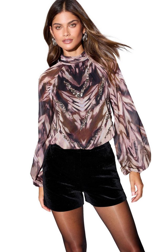 LIPSY Langarmbluse Lipsy Hoch geschlossene Bluse, Regular (1-tlg) von LIPSY