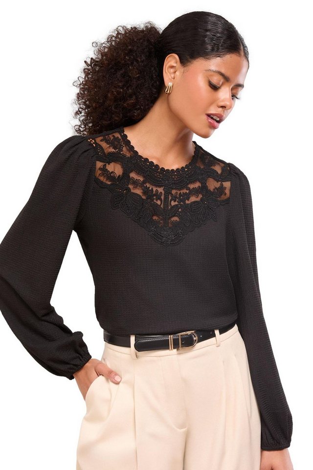 LIPSY Langarmbluse Lipsy Shirt mit Spitzendetails (1-tlg) von LIPSY