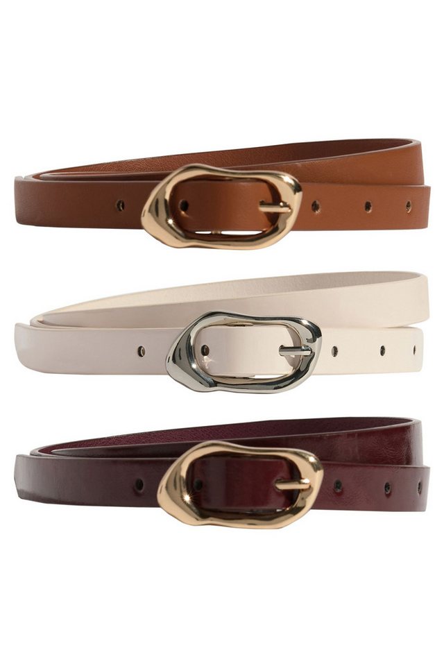 LIPSY Ledergürtel Lipsy schmale Gürtel, 3er-Pack (3-St) von LIPSY