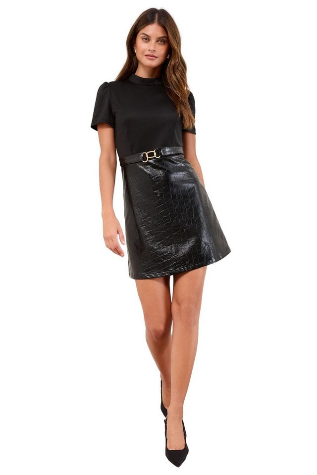LIPSY Lederkleid Lipsy 2-in-1-Hybridkleid mit Kroko-Optik, Regular (1-tlg) von LIPSY