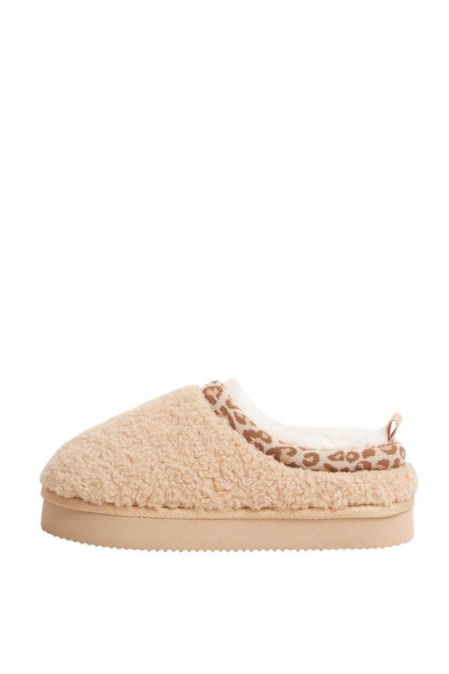 LIPSY Lipsy Teddyfell-Pantoffeln Leo-Design Hausschuh (1-tlg) von LIPSY