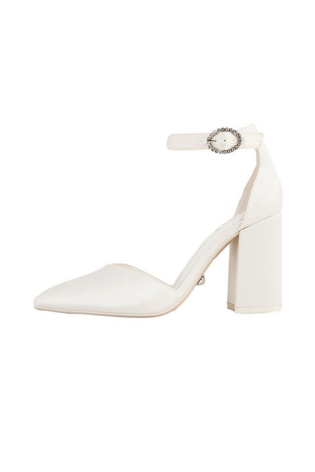 LIPSY Lipsy festliche Satinpumps mit Blockabsatz, weit High-Heel-Stiefelette (1-tlg) von LIPSY