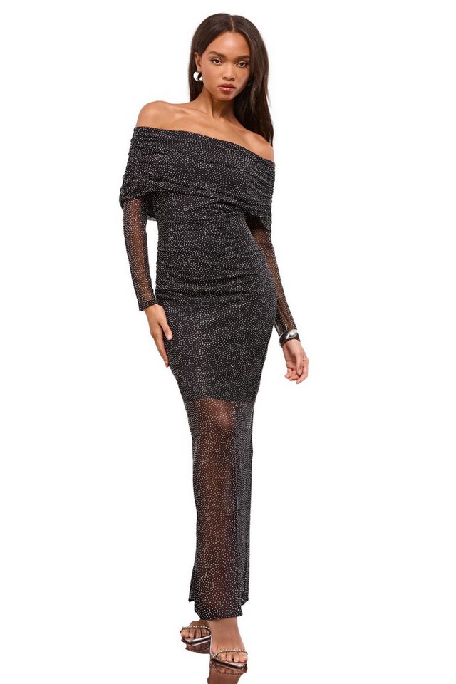 LIPSY Maxikleid Lipsy Bardot-Maxikleid mit Strasssteinen, Petite (1-tlg) von LIPSY