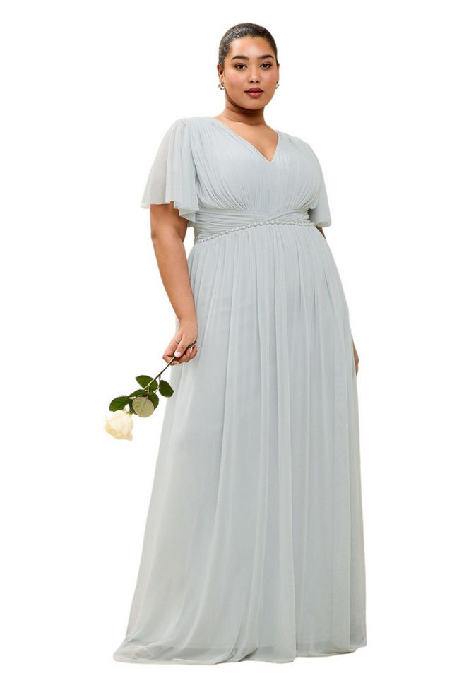 LIPSY Maxikleid Lipsy Maxi-Brautjungfernkleid mit Meshbesatz Curve (1-tlg) von LIPSY