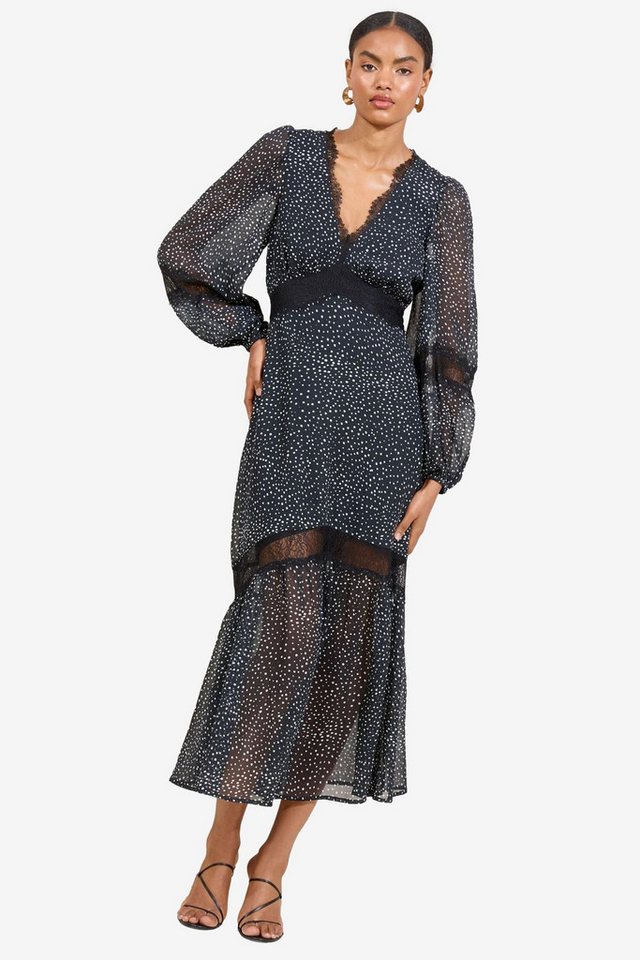 LIPSY Maxikleid Lipsy Midaxi-Kleid mit Spitzeneinsatz (1-tlg) von LIPSY