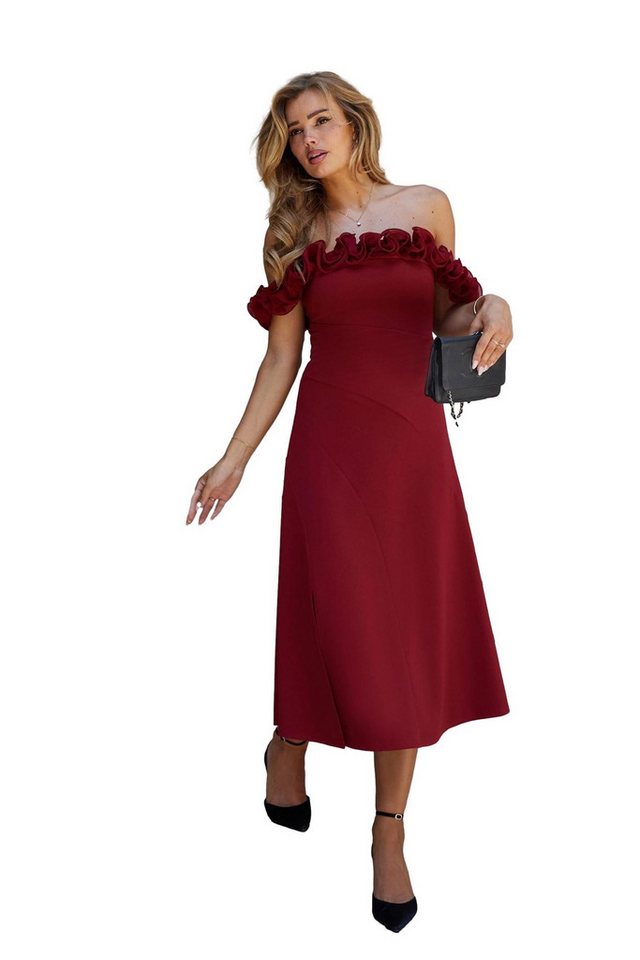 LIPSY Midikleid Lipsy Bardot-Midikleid mit Volants, Regular (1-tlg) von LIPSY