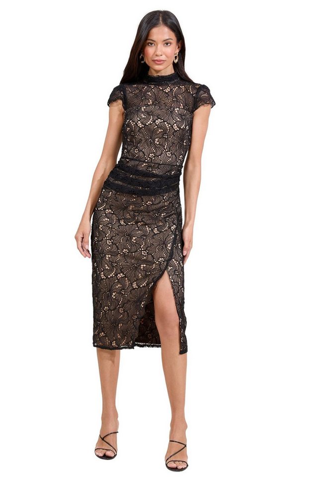 LIPSY Midikleid Lipsy Bodycon-Midikleid mit Spitze, Petite (1-tlg) von LIPSY